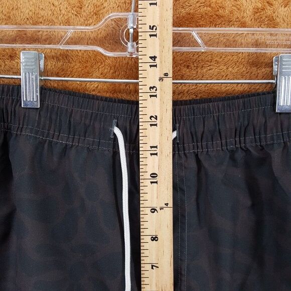 OAS Swimwear Mens XXL Brown Floral Blossom Swim Trunks Pockets Drawstring - Picture 8 of 10